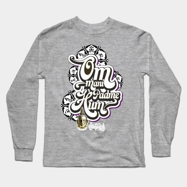 OM MANI PADME HUM mantra Long Sleeve T-Shirt by annaomline